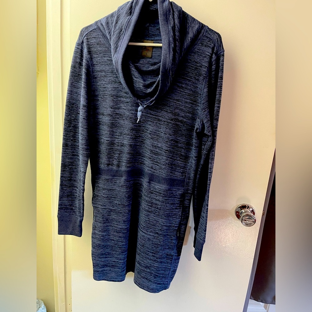 Cowl-neck Sweatshirt Dress
